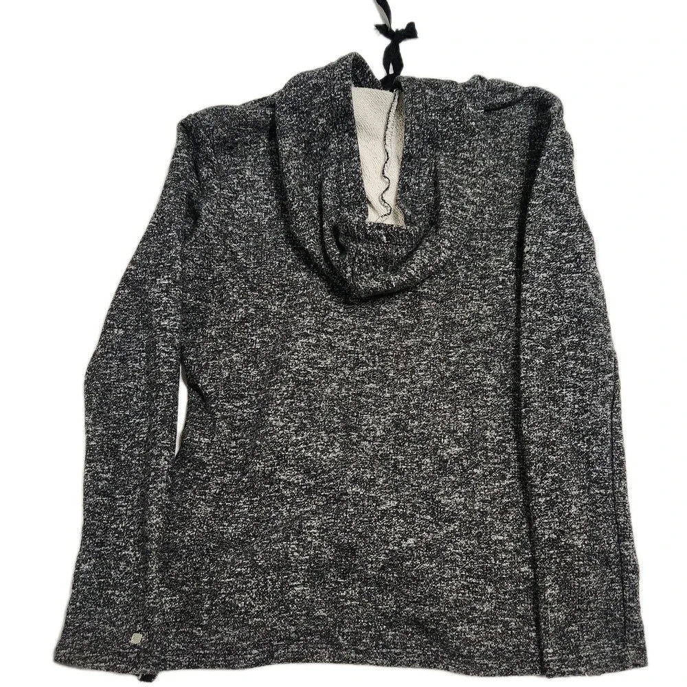 FABLETICS TAJ Marled Black Pullover Hoodie Sweatshirt ‎ Women's Small